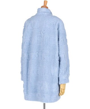 tsumori chisato SLEEP ツモリチサト ローブ 長袖 ルームウェア ボア素材 冬 tsumori chisato SLEEP URW411 /ワコール ブルー