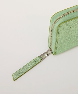 TOPKAPI 【TREASURE TOPKAPI】ウォッシュド レザー メタリック ラウンドファスナー 長財布 グリーン