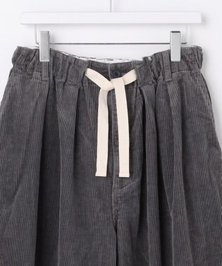 J.PRESS YORK STREET 【UNISEX】コーデュロイ 2タックワイドパンツ ライトグレー系