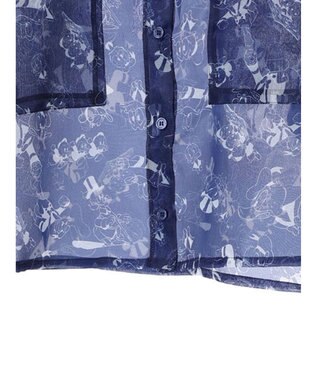 AMERICAN HOLIC 総柄シアーショート丈シャツ／Ｄｉｓｎｅｙ Navy