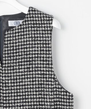 J.PRESS LADIES S ウールシルク ハウンドトゥース ジャンパースカート モノトーン系