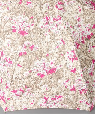 AURORA JILL STUART ジル スチュアート アブストラクトフラワー柄 雨傘（長傘） ピンクｘベージュ