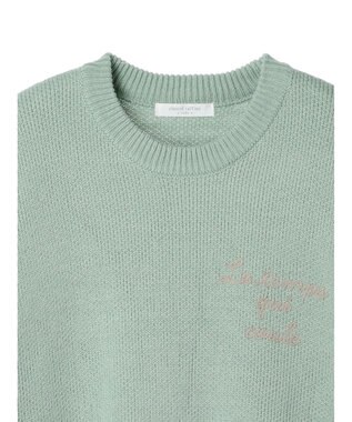 Green Parks 刺繍ロゴニットプルオーバー Mint
