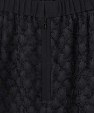 自由区 L 【セットアップ対応】ワッシャーカットジャカード スカート ミッドナイト