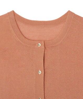 YECCA VECCA 半袖シアーカーディガン Salmon Pink