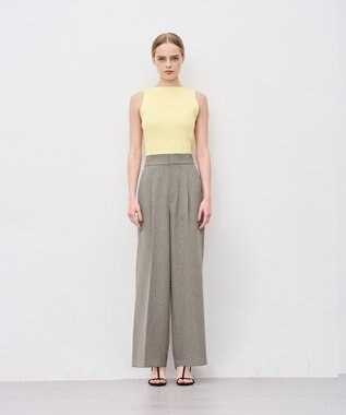 uncrave リブニット 2WAYタンクトップ イエロー