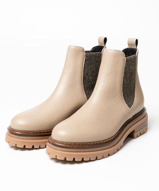 BONTRE 【LucaGrossi/ルカグロッシ】サイドゴアタンクソールブーツ ベージュ