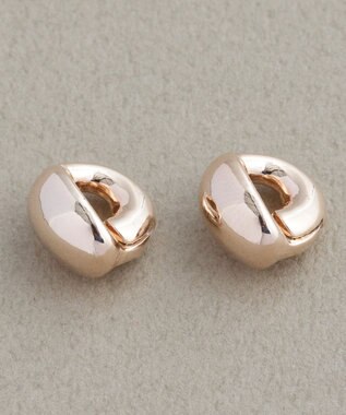 Phoebe 【金属アレルギー対応】オーバルフープスナップイヤリング　シャンパンゴールド シャンパンゴールド