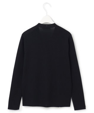 ICB 【洗える】 シンセティックフルニードル Vネックプルオーバー ネイビー×ブラック系