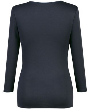 Wing あったかインナー 綿100％(肌側) シルクプロテイン加工 やわらかな肌ざわり 【エアロカプセル】 ネックせまめ 8分袖 長袖 秋 冬 EL2949 ウイング／ワコール コン