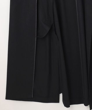 自由区 【接触冷感・速乾・UVカット・撥水・防シワ】リネンライクツイル ロングジレ ネイビー系