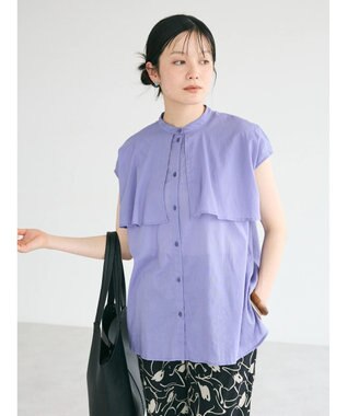 CRAFT STANDARD BOUTIQUE インド綿フリルブラウス Lavender