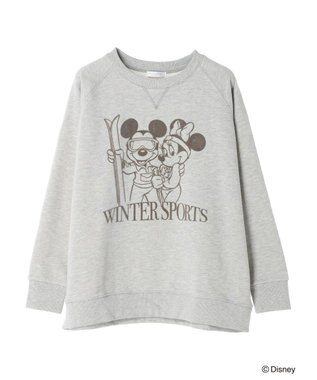 Green Parks Ｄｉｓｎｅｙ／裏起毛フロッキープリントスウェット Gray Mixture