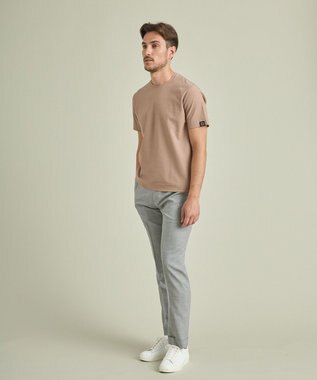 GOTAIRIKU ロングセラー【洗える/折り目加工/シワになりにくい/ウエストアジャスター】ウォッシャブル サマーウール100％パンツ_限定色(ノータック)23/24年モデル シルバー系