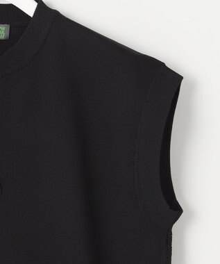 PW CIRCULUS 【MEN】バッグメッシュ ニットベスト ブラック系