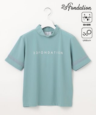 23区GOLF 【23Fondation/WOMEN】ハイテンション モックネック サックスブルー系