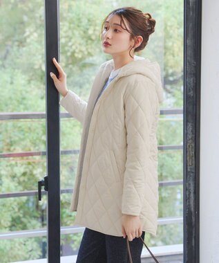 Tiaclasse 【安田美沙子さん着用・新色追加】中綿キルティングコート アイボリー