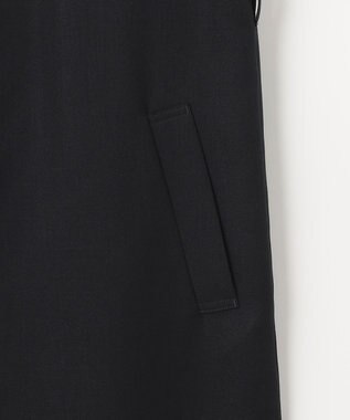 自由区 【接触冷感・速乾・UVカット・撥水・防シワ】リネンライクツイル ロングジレ ネイビー系