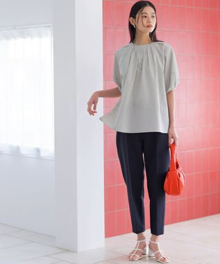 組曲 シュットクロステーパード パンツ ネイビー系