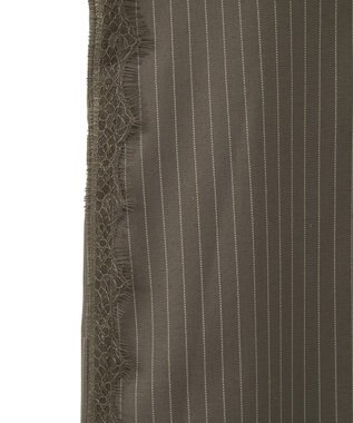 CRAFT STANDARD BOUTIQUE レース付きピンストライプジャンパースカート Stripe Brown