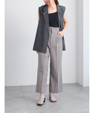 Te chichi サイドオープンライトジレ グレー