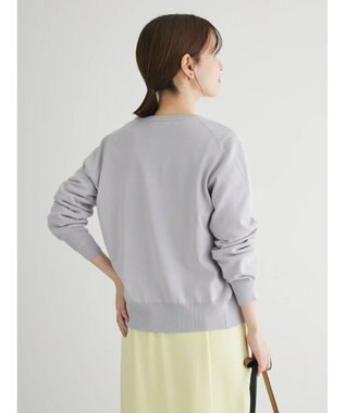 Green Parks 洗える　クルーネックカーディガン Light Gray