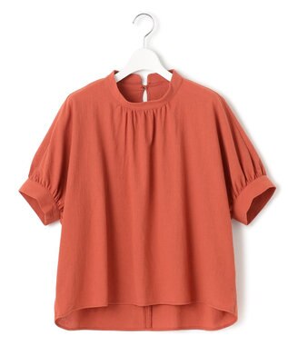 J.PRESS YORK STREET 【WOMEN】バックドレープドルマン ブラウス オレンジ系