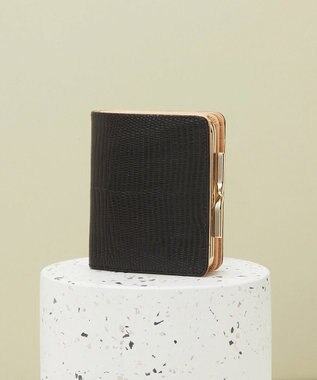 TOPKAPI 【TOPKAPI】イタリアンレザー リザード型押し がま口２つ折り財布 LUCIA ルチア