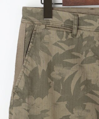JOSEPH ABBOUD 【イタリア素材/製品染め】ボタニカルヘリンボンプリント ショーツ カーキ系6