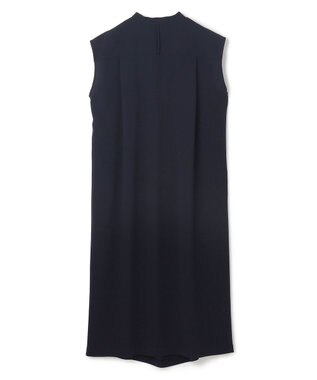 BEIGE， 【洗える】FLEUR / フロントドレープノースリーブドレス Navy