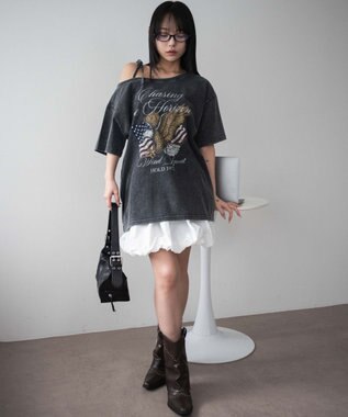 WEGO ２WAYグラフィックワンショルBIGT 柄2