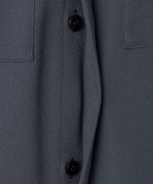 ICB 【先行予約】 FluidBackSatin シャツワンピース ダルブルー