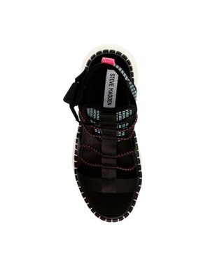 STEVE MADDEN DEELITE アンクルストラップスポーツサンダル ブラックブルー