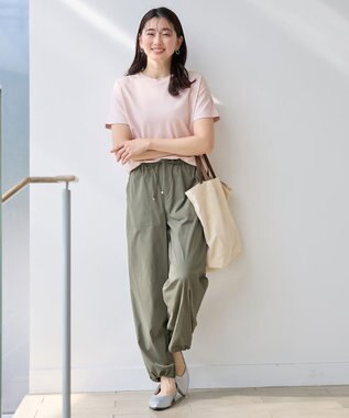 ANY 【ウエストゴム】撥水ナイロンベイカーパンツ カーキ