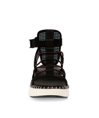 STEVE MADDEN DEELITE アンクルストラップスポーツサンダル ブラックブルー