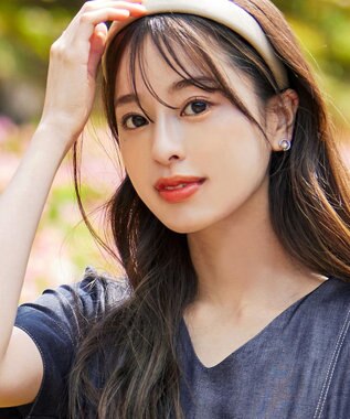 Tiaclasse ストーン＋パール付きピアス シルバー