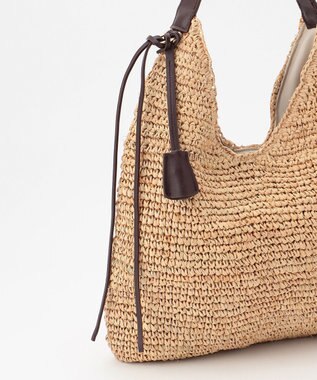 自由区 ラフィアワンショルダー バッグ ベージュ系