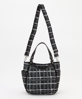 Y'SACCS ドローイングチェック2WAYミニトート ブラック