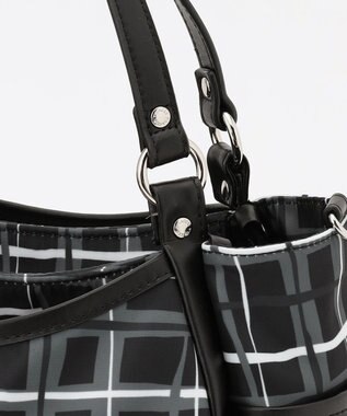 Y'SACCS ドローイングチェック2WAYミニトート ブラック