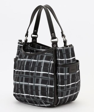 Y'SACCS ドローイングチェック2WAYミニトート ブラック