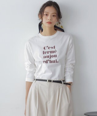 【加藤ローサさん着用】プリントロング Tシャツ