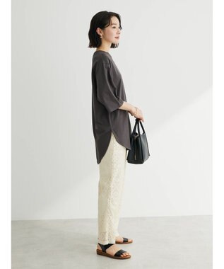 Green Parks 汗じみ防止５分袖チュニック Off White