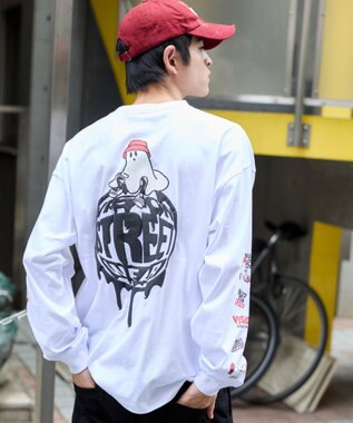 WEGO 【ユニセックス着用ITEM/MLサイズ展開】別注VISIONゴーストグラフィックT（LS） ホワイト