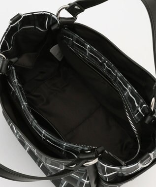 Y'SACCS ドローイングチェック2WAYミニトート ブラック