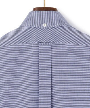 J.PRESS MEN 【PREMIUM PLEATS / 形態安定】PANAMAミニチェックシャツ/ B.D. ネイビー系3