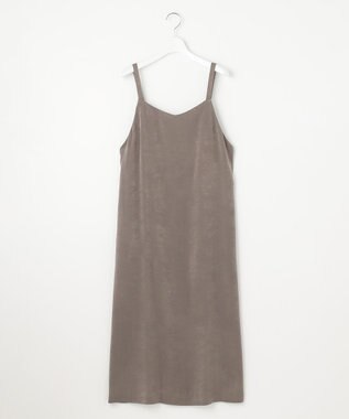 J.PRESS LADIES L 【洗える】マロンサテン キャミソール ワンピース ブラウン系