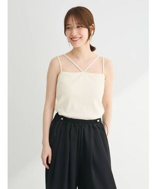 Green Parks カップ付きマルチストラップタンク Beige