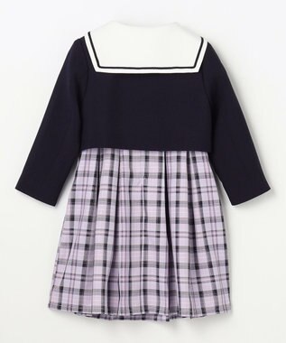 ANY KIDS 【2点セット】セーラージャケット+チェックワンピース ネイビー