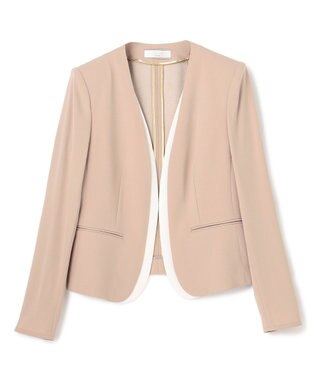 BEIGE， 【セットアップ対応】CINDY / ダブルカラージャケット Taupe x White
