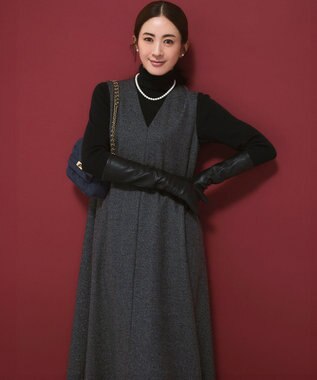 23区 S 【滝沢眞規子さん着用/WEB限定カラーあり】ウーステッドウール リブタートル ニット ブラック系